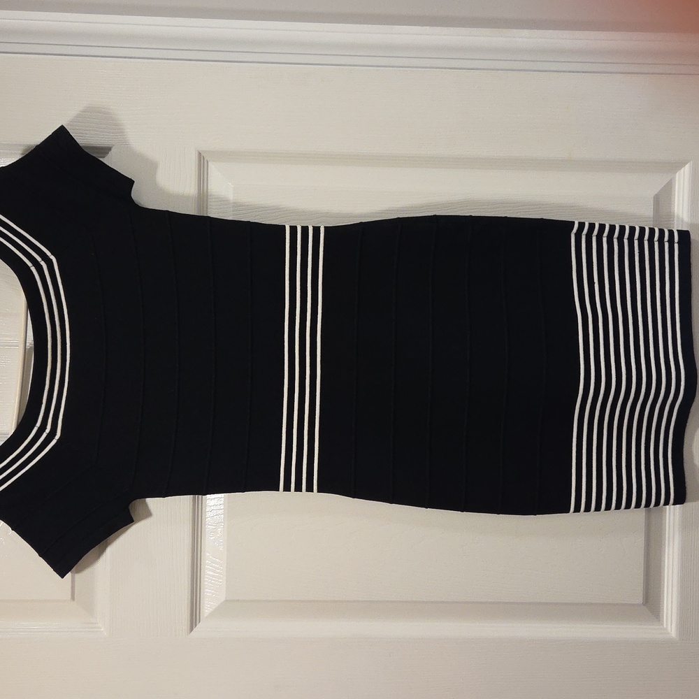 Max Studio Black and White Knit Dress